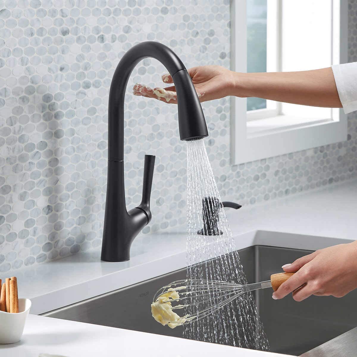 hands-free kitchen faucet