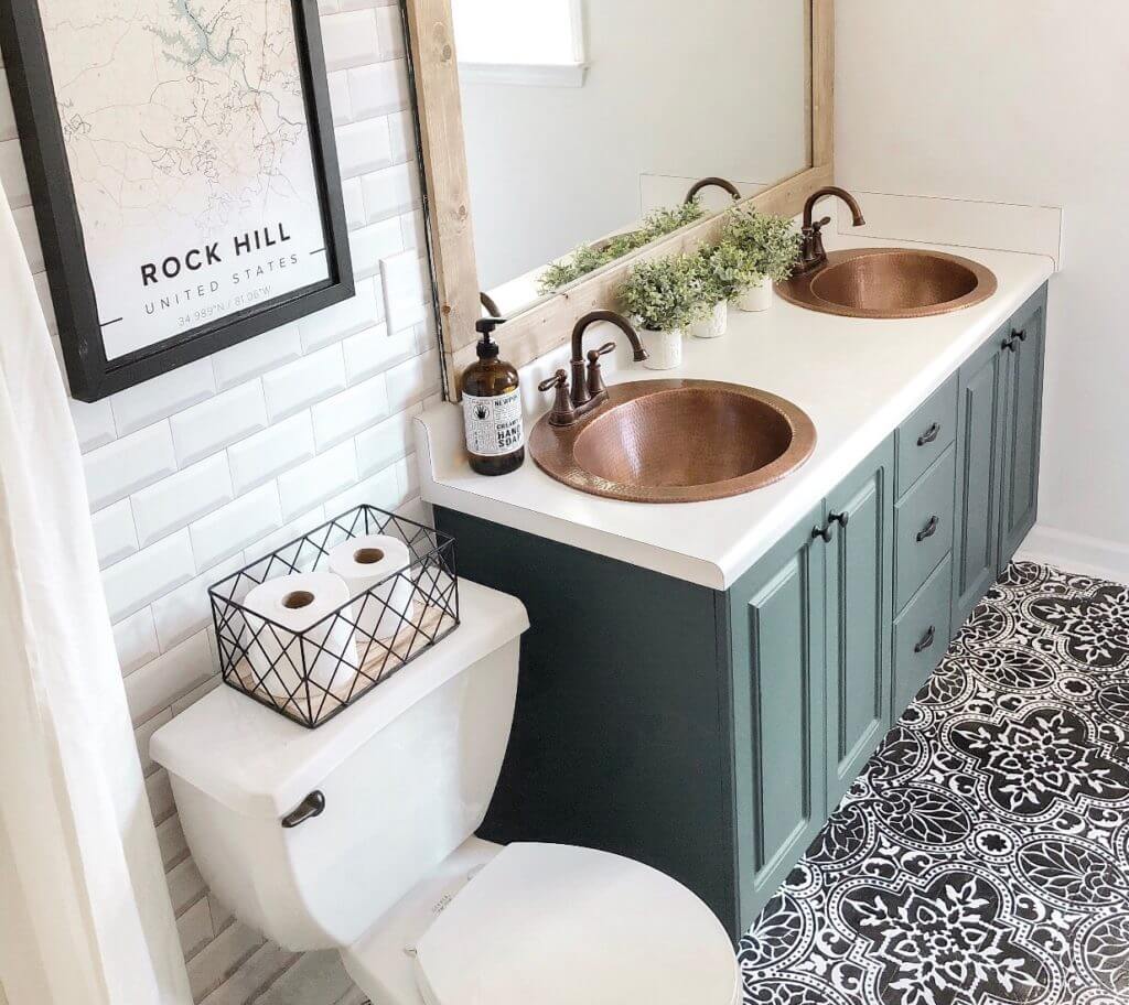 traditional sink installation