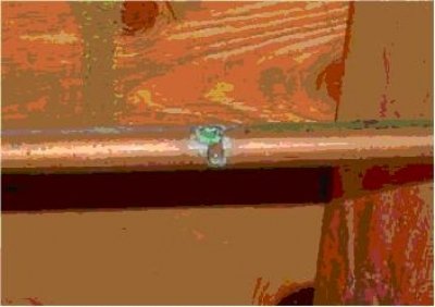 Copper plumbing with pinhole